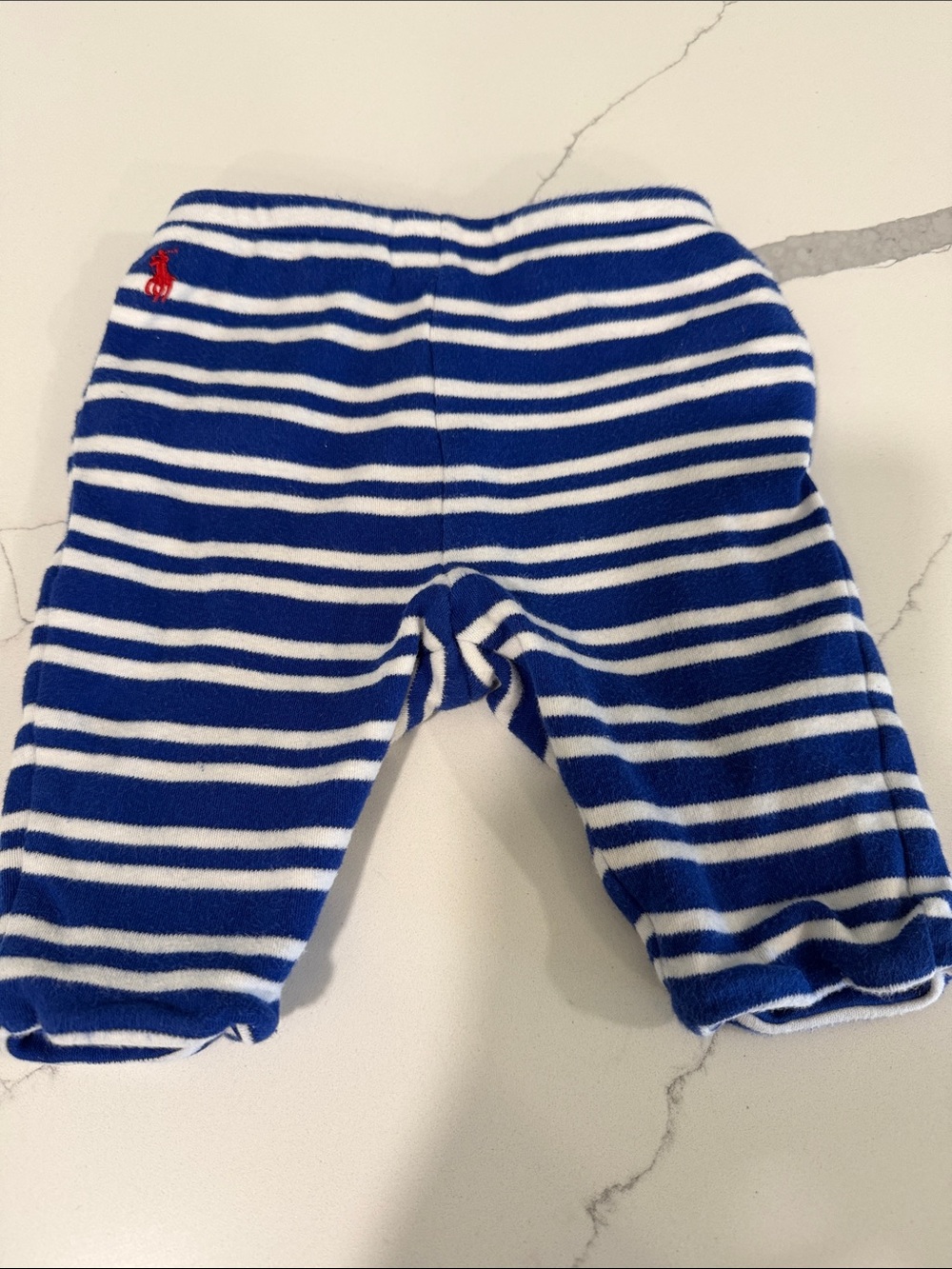 Ralph Lauren Navy Blue & White Striped Jogger Pants infant